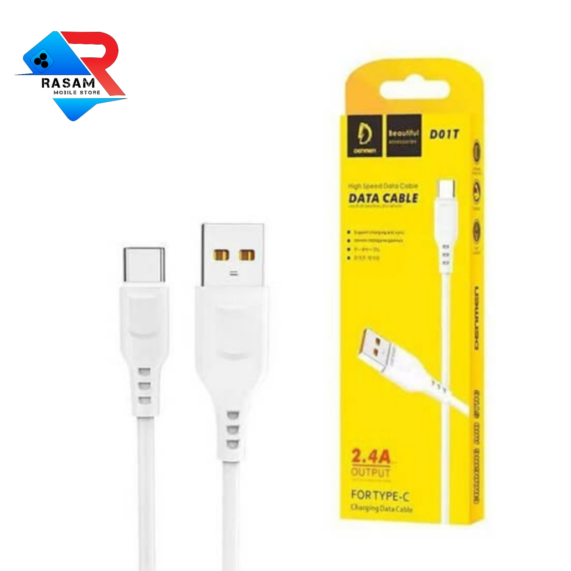 کابل شارژ DENMEN تایپ C عمده
